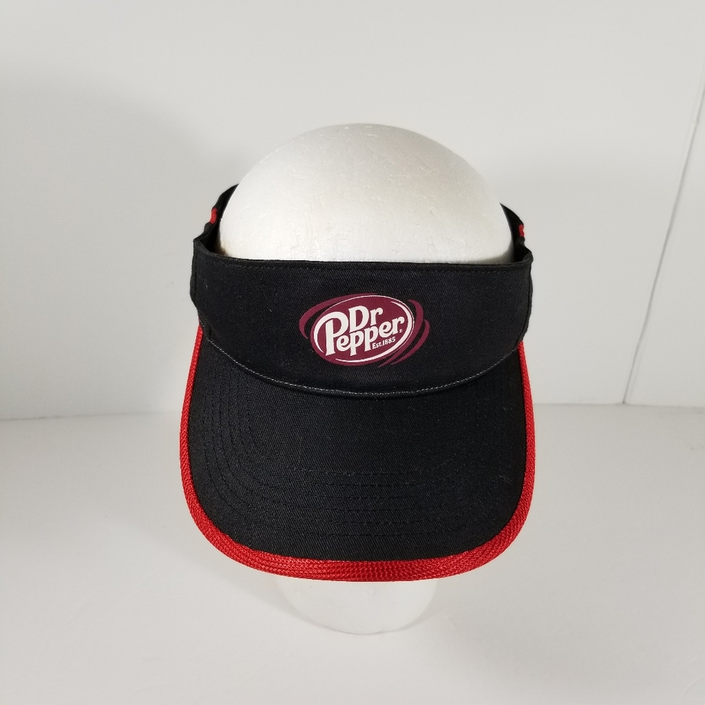 Dr Pepper Adjustable Sun Visor Black Red Vitronic Cotton Blend